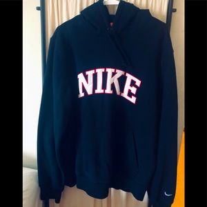 Nike Hooded Sweatshirt Navy Blue Size Large